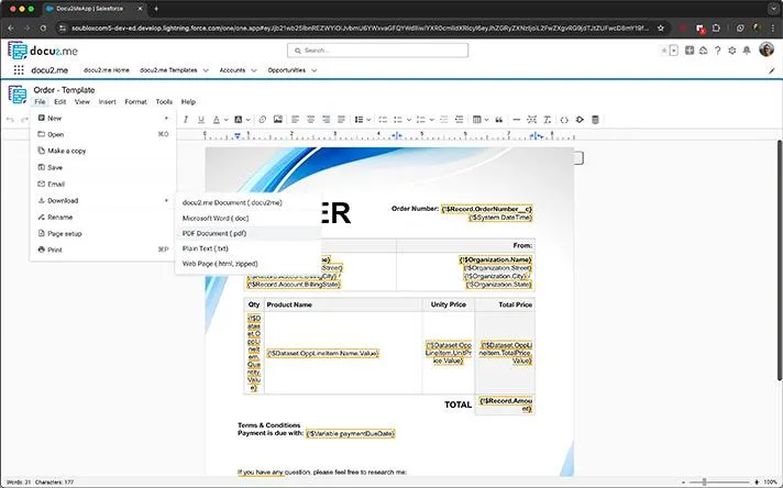 Interface do docu2.me gerando um documento a partir de um agente digital